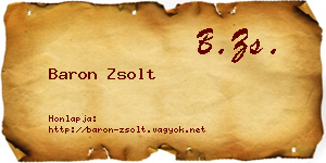 Baron Zsolt névjegykártya